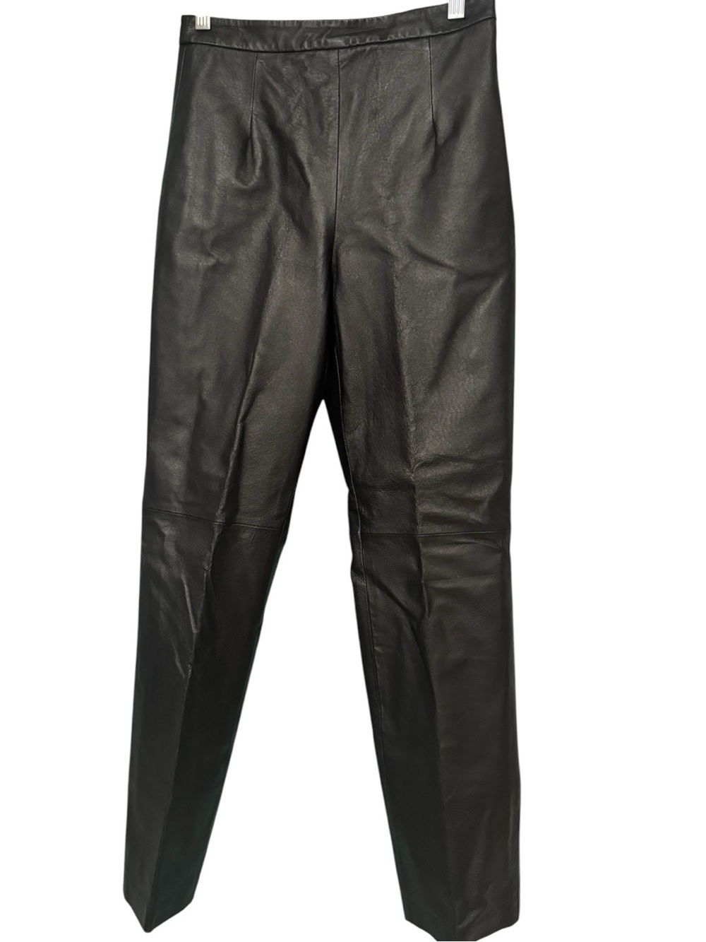 Clio Vintage 100% Leather Black Straight Leg Pants